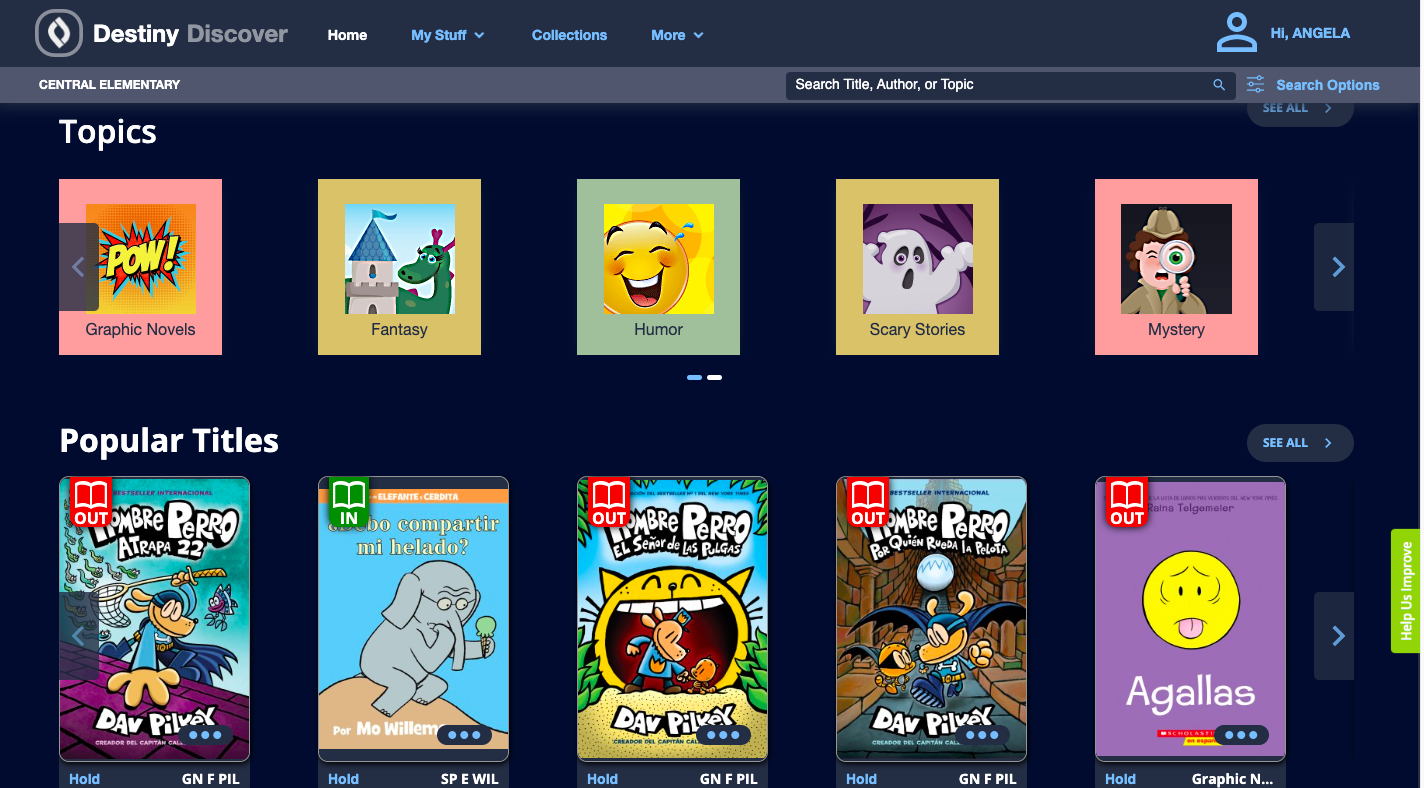 Discover Home Page 